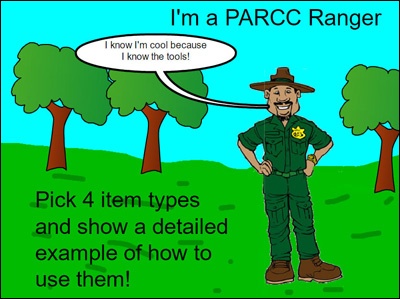title page for a Wixie PARCC ranger project
